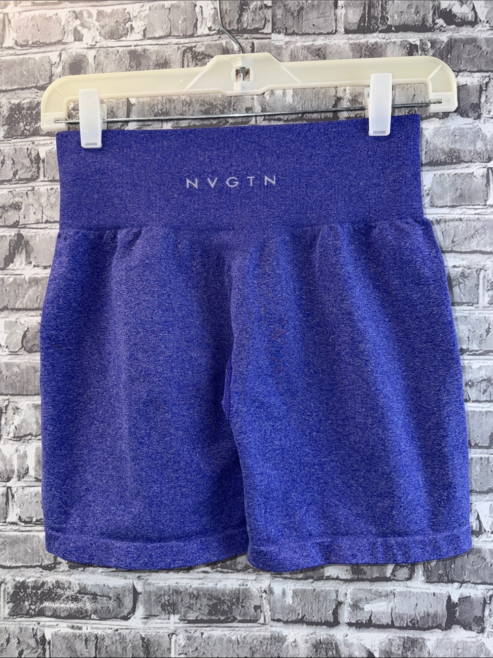 NVGTN High-Waist Athletic Shorts in Purple Heather